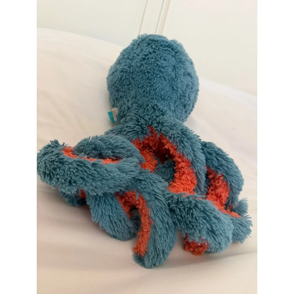 Manhattan Toy Company Teal Blue Coral Orange Octopus Plush Stuffed Animal 2020